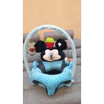 Fotoliu bebe cu spatar si arcada - Mickey Mouse 3D, bleu, din plus fotografia produsului View 8 S