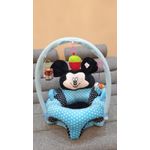 Fotoliu bebe cu spatar si arcada - Mickey Mouse 3D, bleu, din plus fotografia produsului View 7 S
