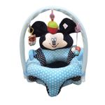Fotoliu bebe cu spatar si arcada - Mickey Mouse 3D, bleu, din plus fotografia produsului