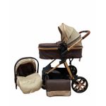 Carucior 3 in 1, cu suspensii, reversibil, T9 - crem fotografia produsului View 8 S