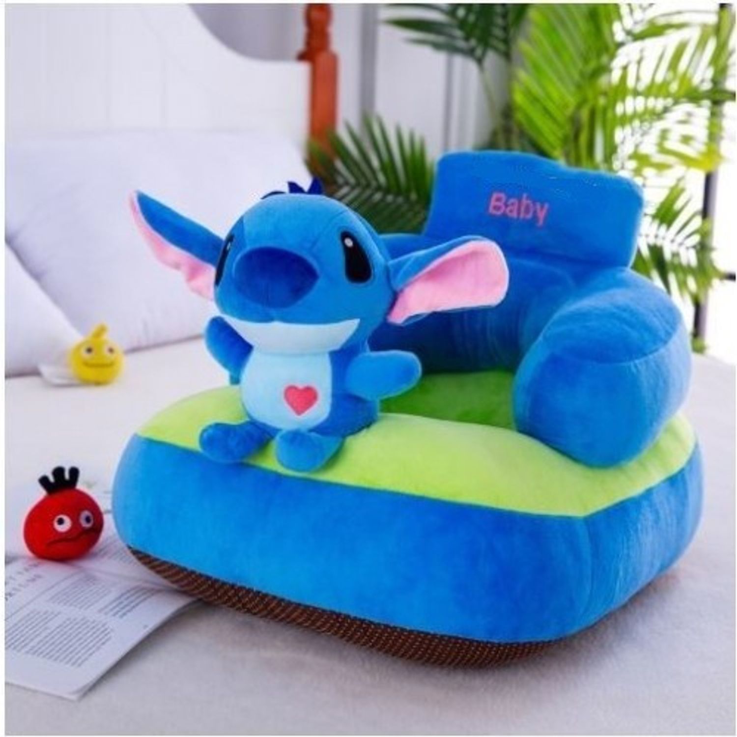 Fotoliu maxi bebe din plus cu spatar - Stitch din Lilo si Stitch, bleu fotografia produsului View 4 L