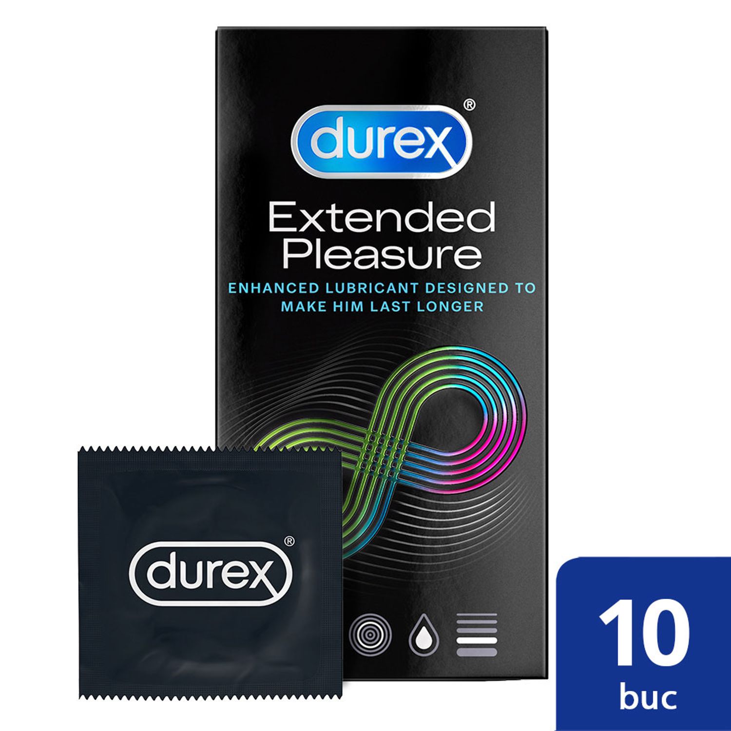 Prezervative Durex Extended Pleasure 10 bucati fotografia produsului