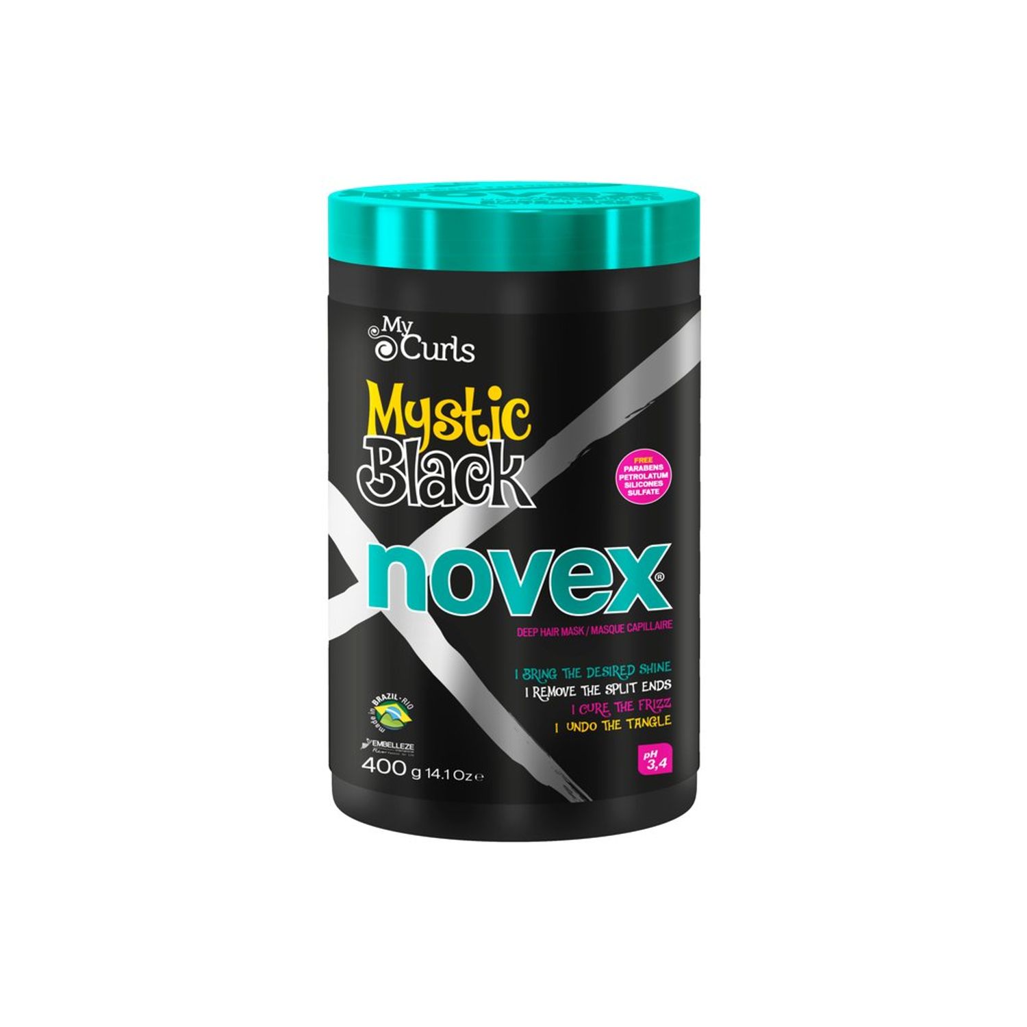 Masca tratament par cret Mystic Black 400 g fotografia produsului