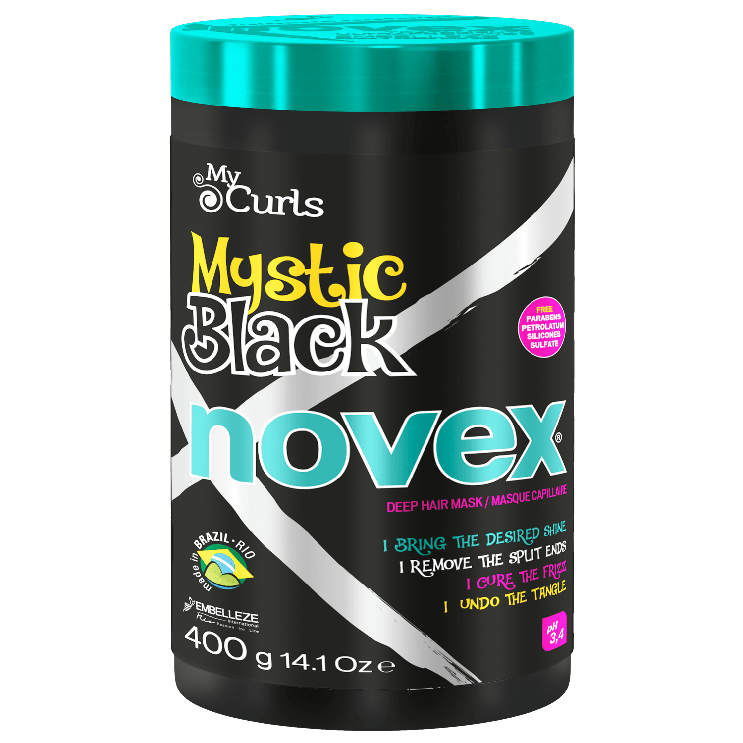 Masca tratament par cret Mystic Black 400 g fotografia produsului View 4 L