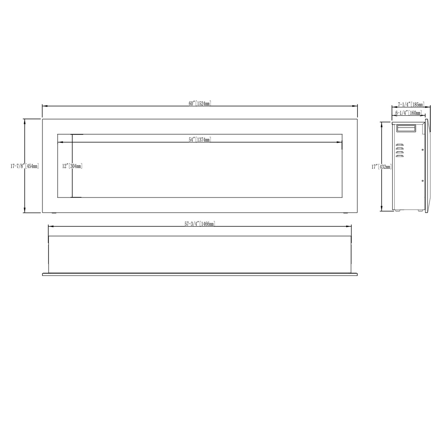 Focar electric Racy 60,  Dimensiuni(&Icirc;*L*A): 454*1524*185 mm, 1500 W fotografia produsului View 5 L
