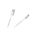 Cablu USB - micro USB Rebel 50 cm, alb fotografia produsului