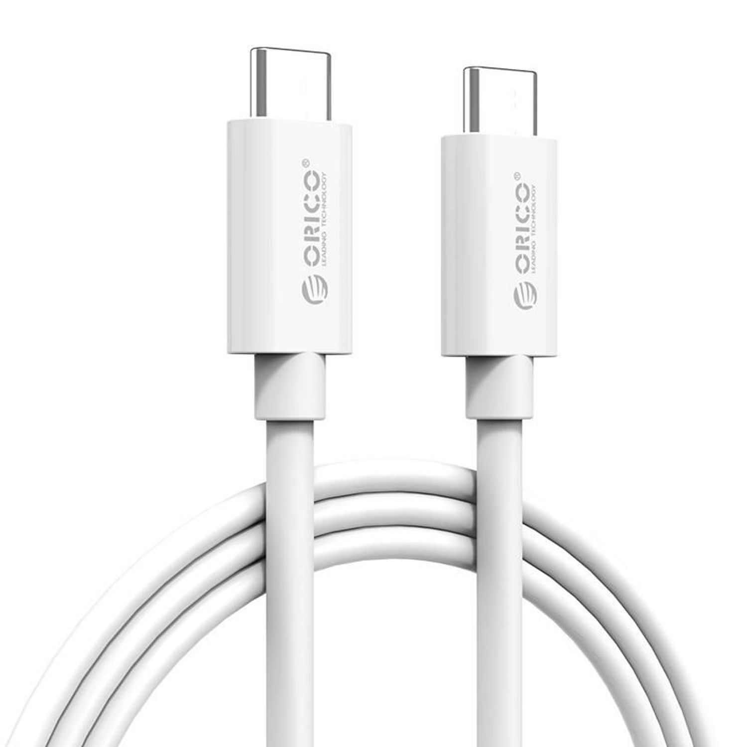 Cablu USB Orico CTC100-20 USB Type-C - USB Type-C 2m alb Cablu de date Orico CTC100-20, USB Type-C - USB Type-C, 2m (Alb) fotografia produsului View 5 L