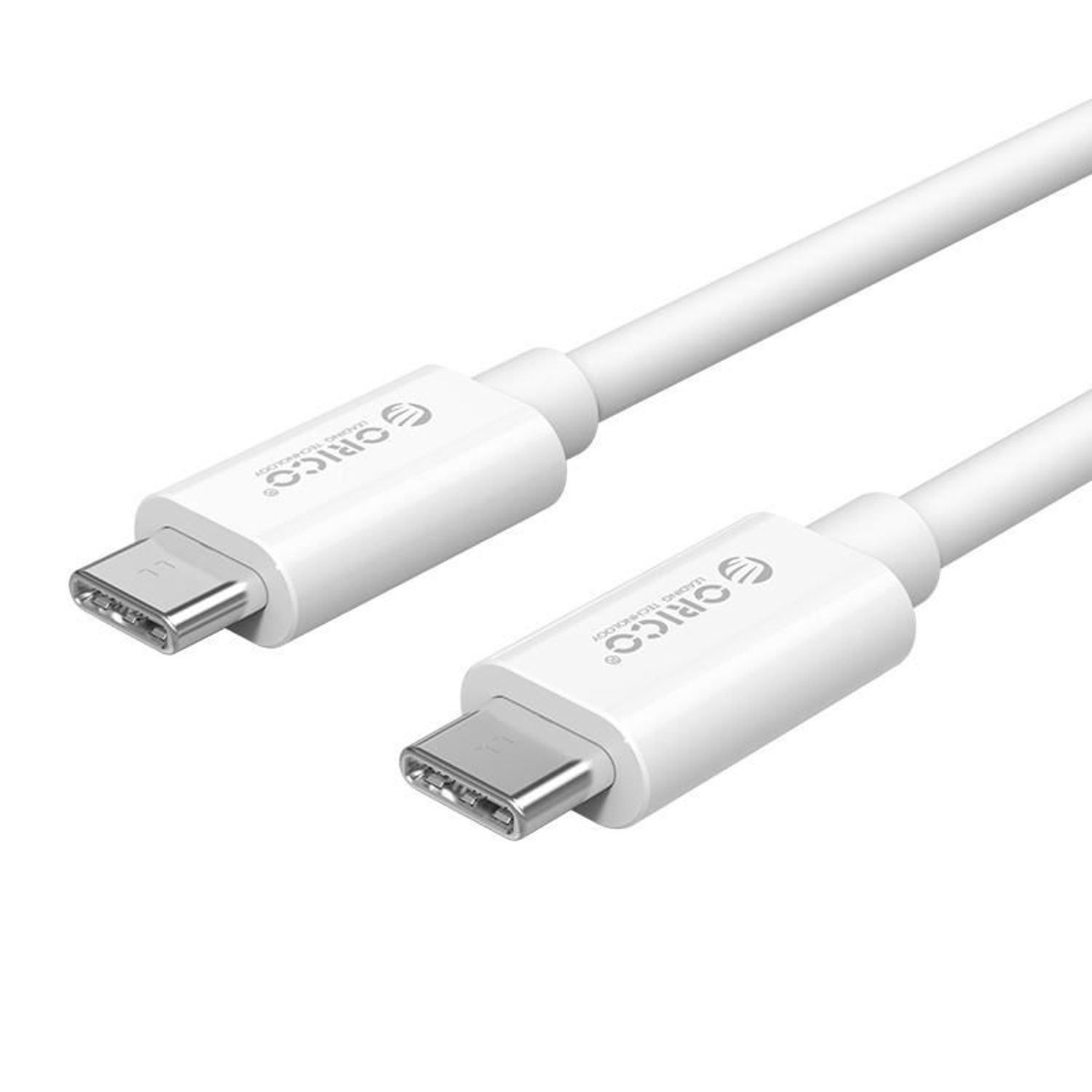 Cablu USB Orico CTC100-20 USB Type-C - USB Type-C 2m alb Cablu de date Orico CTC100-20, USB Type-C - USB Type-C, 2m (Alb) fotografia produsului View 4 L