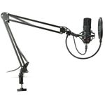 Microfon Streaming SPC Gear SM900, brat ajustabil, popfilter, shockmount, USB (Negru) fotografia produsului View 3 S