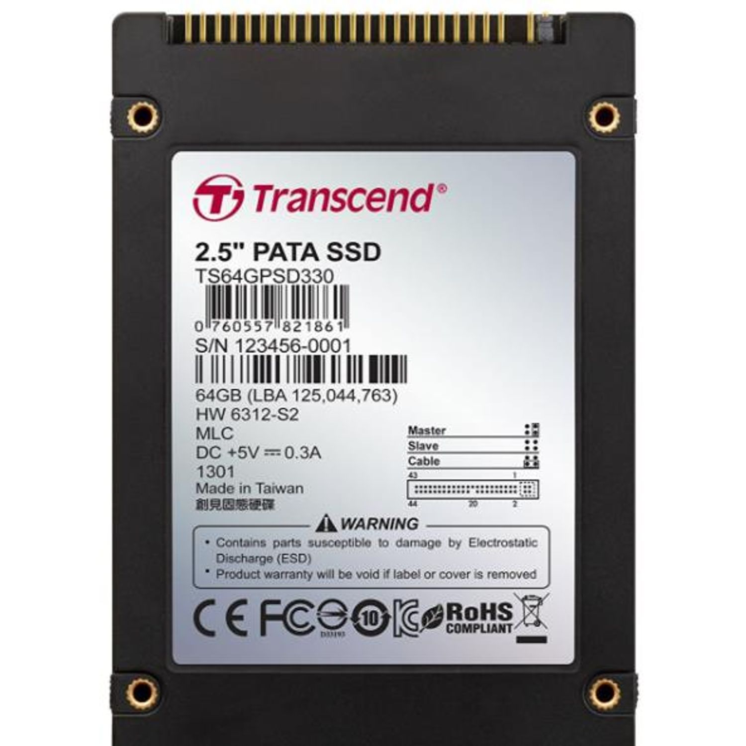 Hard disk intern Transcend SSD330 64GB IDE 2,5'' MLC bulk SSD Transcend SSD330, 64GB, 2.5", IDE fotografia produsului