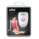Epilator clasic, Braun SE1-173, alb/roz, 1 treapta viteza Epilator Braun Epil Silk 1-173, 20 de pensete (Alb/Roz) fotografia produsului View 5 S