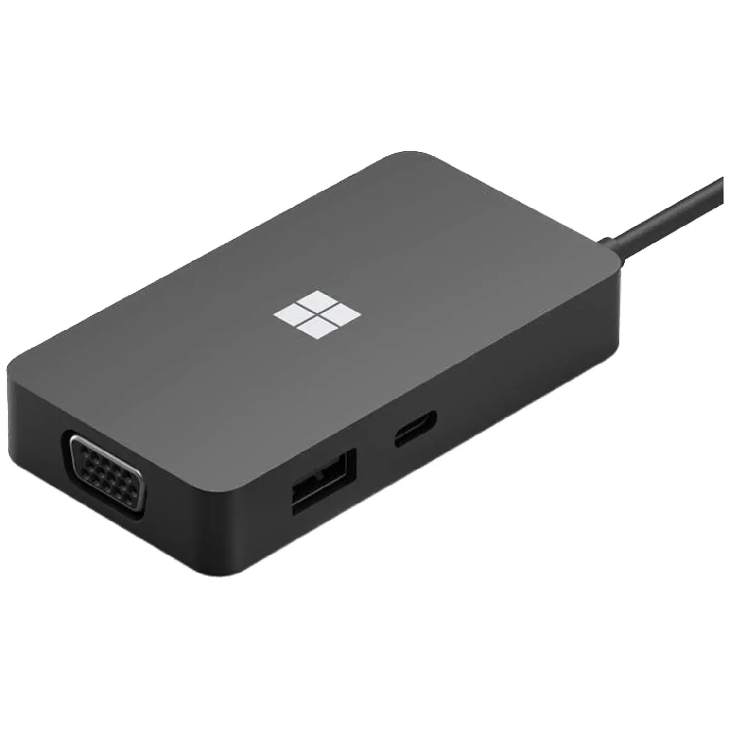 Adaptor multiport Microsoft Travel Hub, USB-C 3.2, Gigabit, HDMI, VGA, Negru fotografia produsului