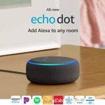 Boxa Amazon Echo Dot 3, Alexa, Negru Boxa portabila Amazon Echo Dot 3rd Gen (Negru) fotografia produsului View 2 S