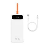 Baterie externa portabila Baseus Block 20000 mAh, Digital Display, 22.5W, Cablu USB-C, Alb fotografia produsului View 3 S