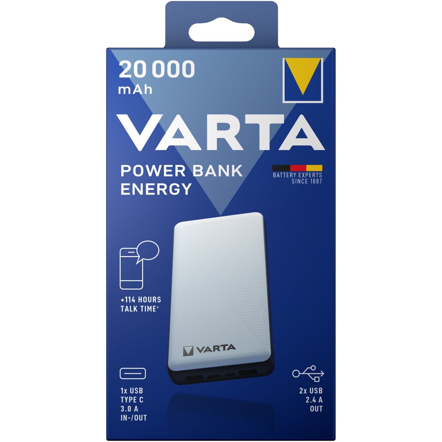 Acumulator extern Varta 57978 ENERGY 20000 mAh fotografia produsului