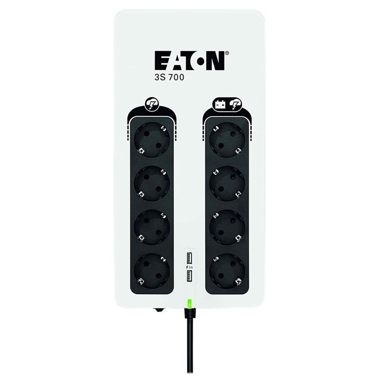 UPS Eaton 3S 700 DIN 3S700D UPS Eaton 3S700D, 700VA/420W, 8 x Schuko fotografia produsului View 2 L