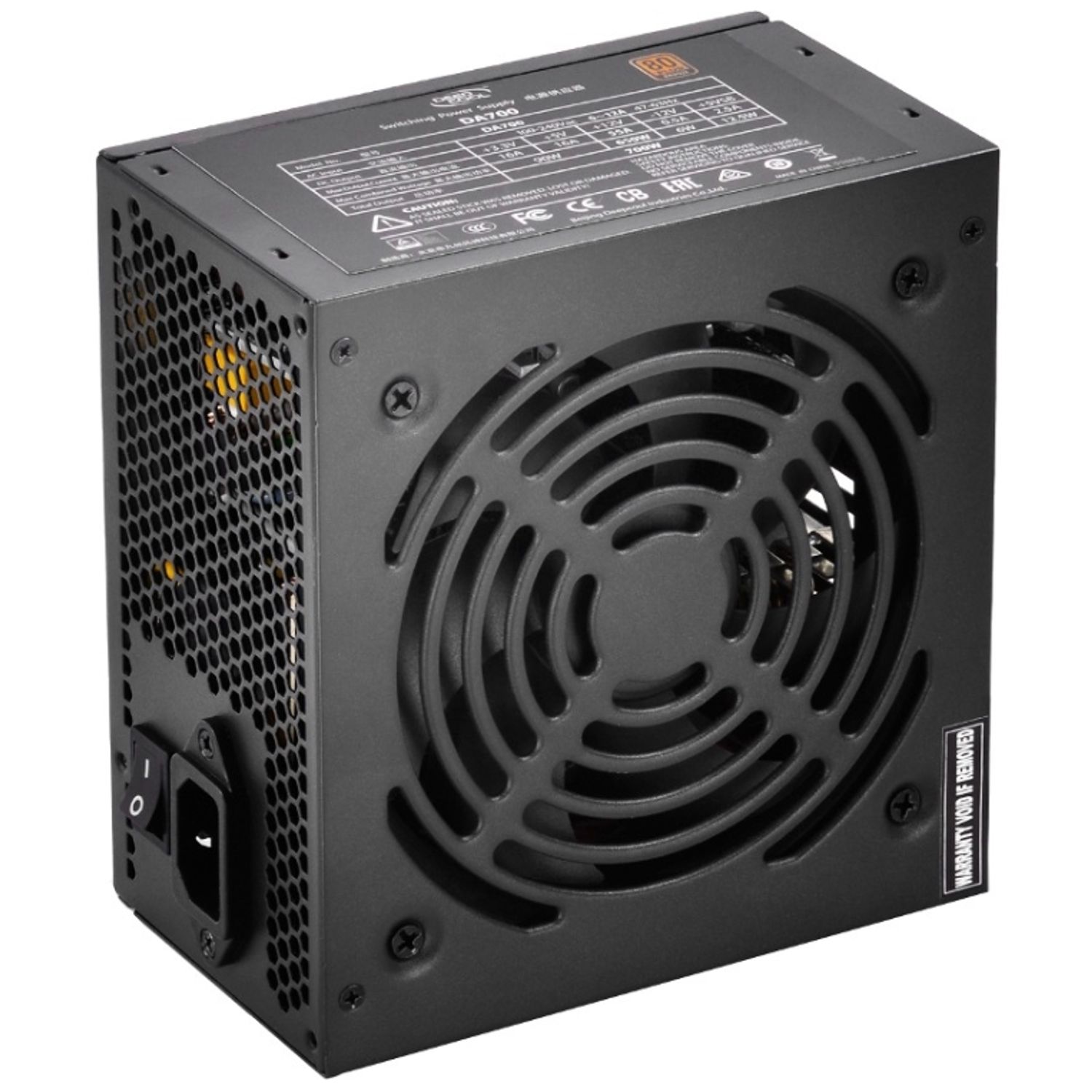 Sursa Deepcool DA700, 700W, 80 Plus Bronze Sursa Deepcool DA700, 80+ Bronze, 700W fotografia produsului