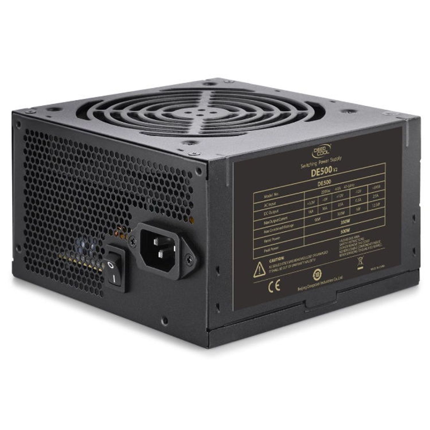 Sursa Deepcool DE500 V2, 500W (Negru) fotografia produsului View 2 L