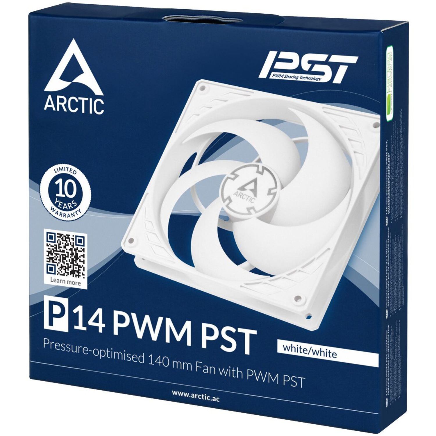 Ventilator ARCTIC P14 PWM PST White/White, 140mm fotografia produsului View 4 L