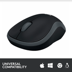 Mouse Optic Wireless Logitech M185, USB, 1000 DPI (Gri) fotografia produsului View 12 S