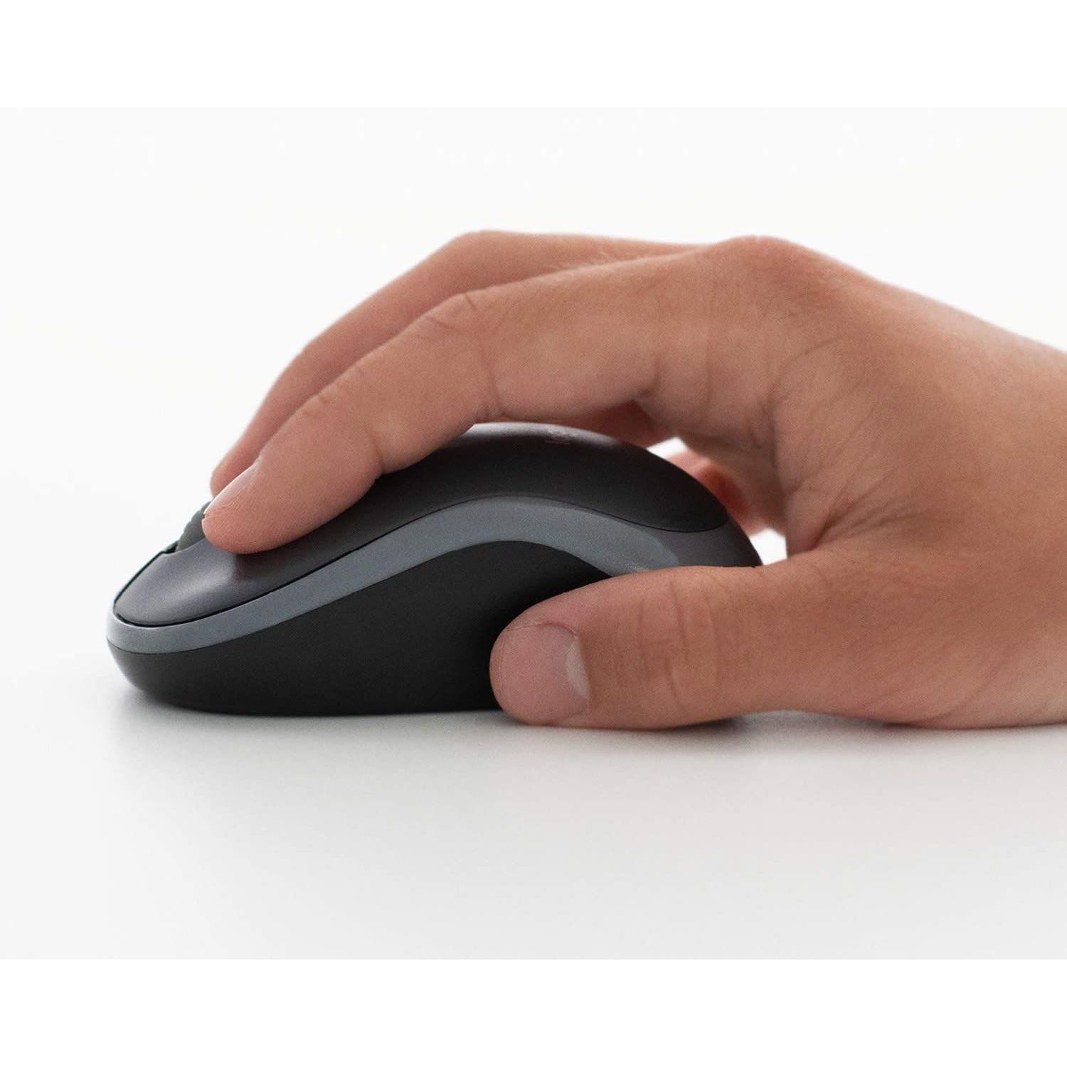 Mouse Optic Wireless Logitech M185, USB, 1000 DPI (Gri) fotografia produsului View 6 L