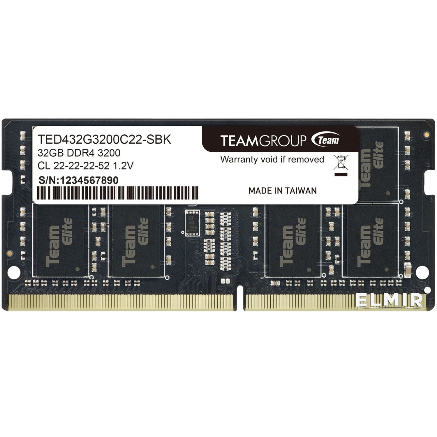 Memorie Laptop TeamGroup Elite, 32GB, DDR4, 3200MHz fotografia produsului