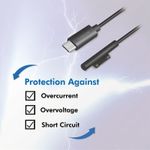 Cablu alimentare Logilink pentru Microsoft Surface, USB Type-C la Surface connector, 1.8m, Negru fotografia produsului View 4 S