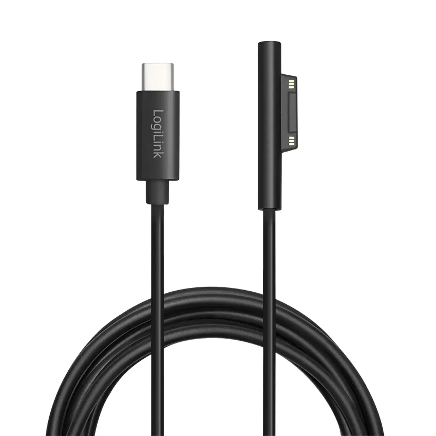 Cablu alimentare Logilink pentru Microsoft Surface, USB Type-C la Surface connector, 1.8m, Negru fotografia produsului View 2 L