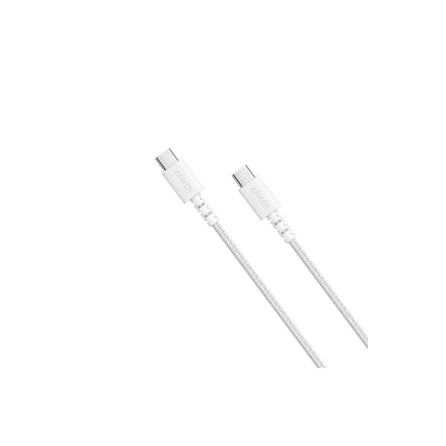 Cablu de date Anker PowerLine Select+, USB-C - USB-C, 0.91m (Alb) fotografia produsului