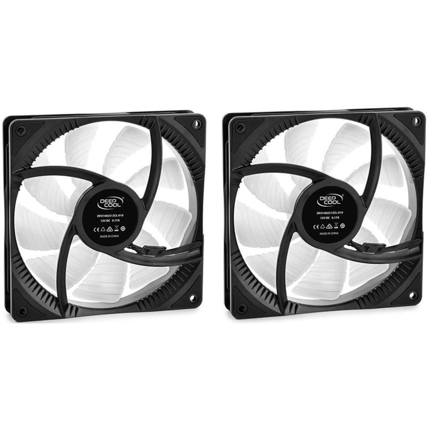Ventilator Carcasa Deepcool Cf140X2, Rgb Led, 140Mm, 2 buc, controller Ventilator DeepCool CF140, 2 buc., LED RGB, 140mm (Negru) fotografia produsului View 3 L