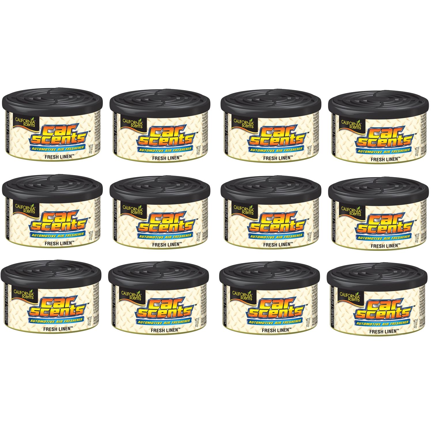 Set 12 bucati Odorizant auto California Scents Fresh Linen fotografia produsului