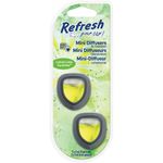 Set 2 Odorizante Auto Refresh Your Car, Mini Diffuser, Lemon Lime Sunshine, Grila Ventilatie fotografia produsului