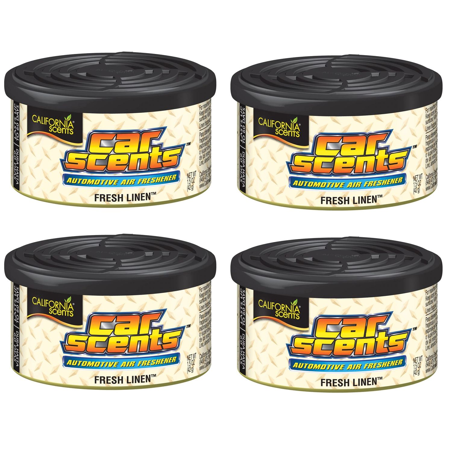 Set 4 bucati Odorizant auto California Scents Fresh Linen fotografia produsului View 2 L