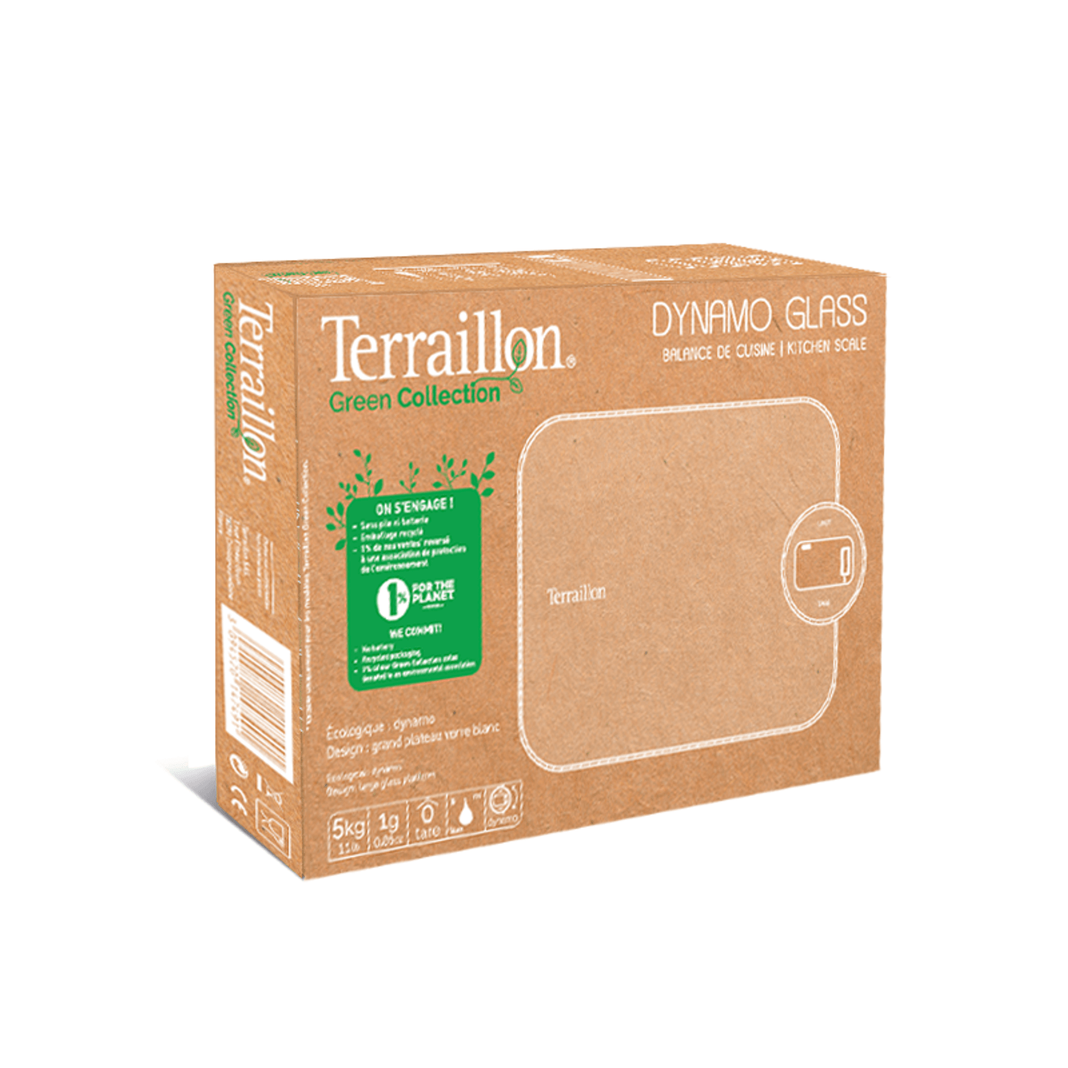 Cantar de bucatarie, 5Kg, Terraillon Dynamo, ecologic, fara baterii fotografia produsului View 2 L