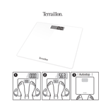 Cantar corporal electronic, Terraillon TX1000, platforma de sticla, Alb fotografia produsului View 2 S