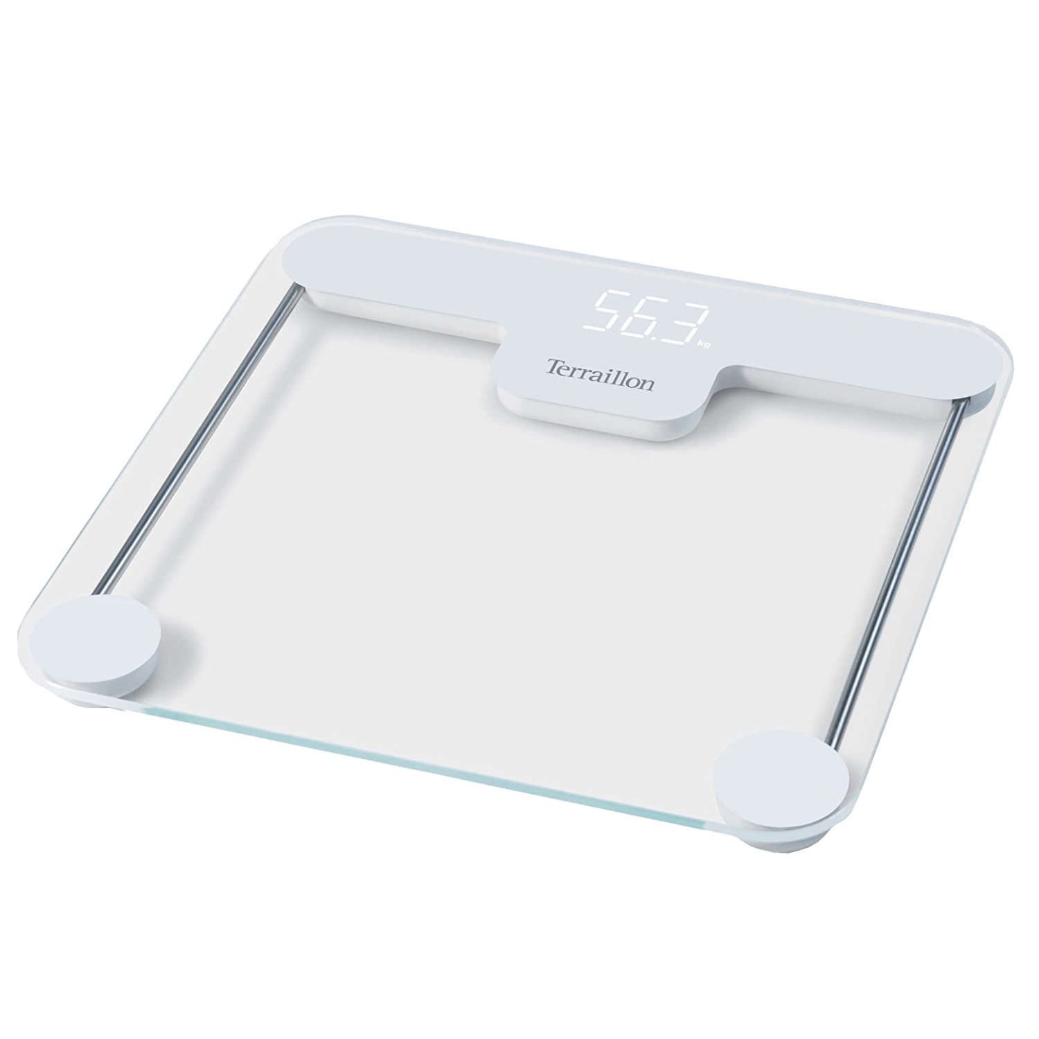 Cantar corporal electronic, Terraillon Crystal, 180 Kg, Magic LED, Alb fotografia produsului View 2 L