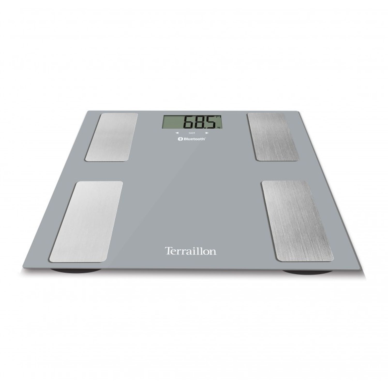 Cantar electronic, Terraillon Smart Connect, Bluetooth, platforma de sticla, 160 kg, Gri fotografia produsului View 4 L