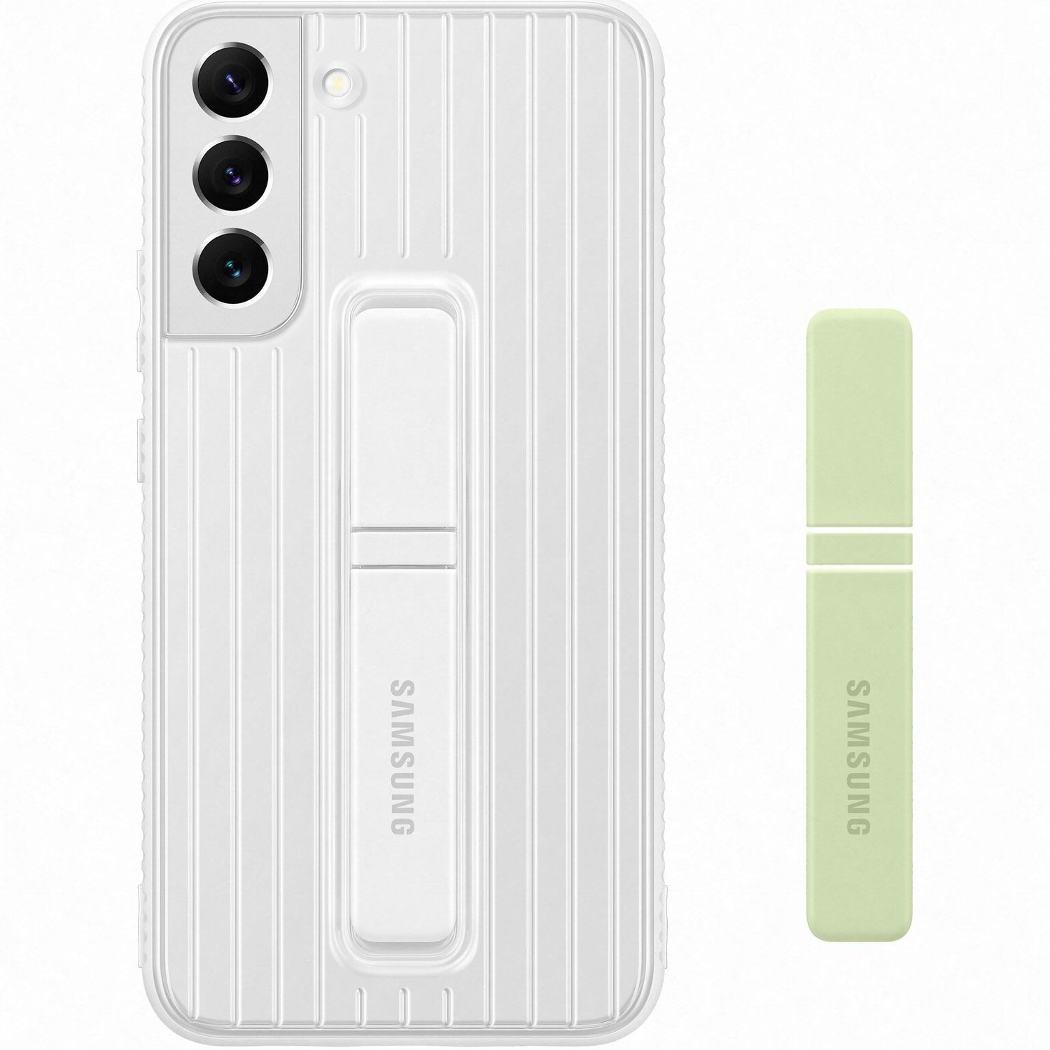 Husa de protectie Samsung Protective Standing Cover pentru Galaxy S22 Plus, White fotografia produsului View 3 L