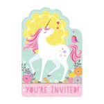 Set 8 invitatii Unicorn, 10.7 x 15.8 cm fotografia produsului