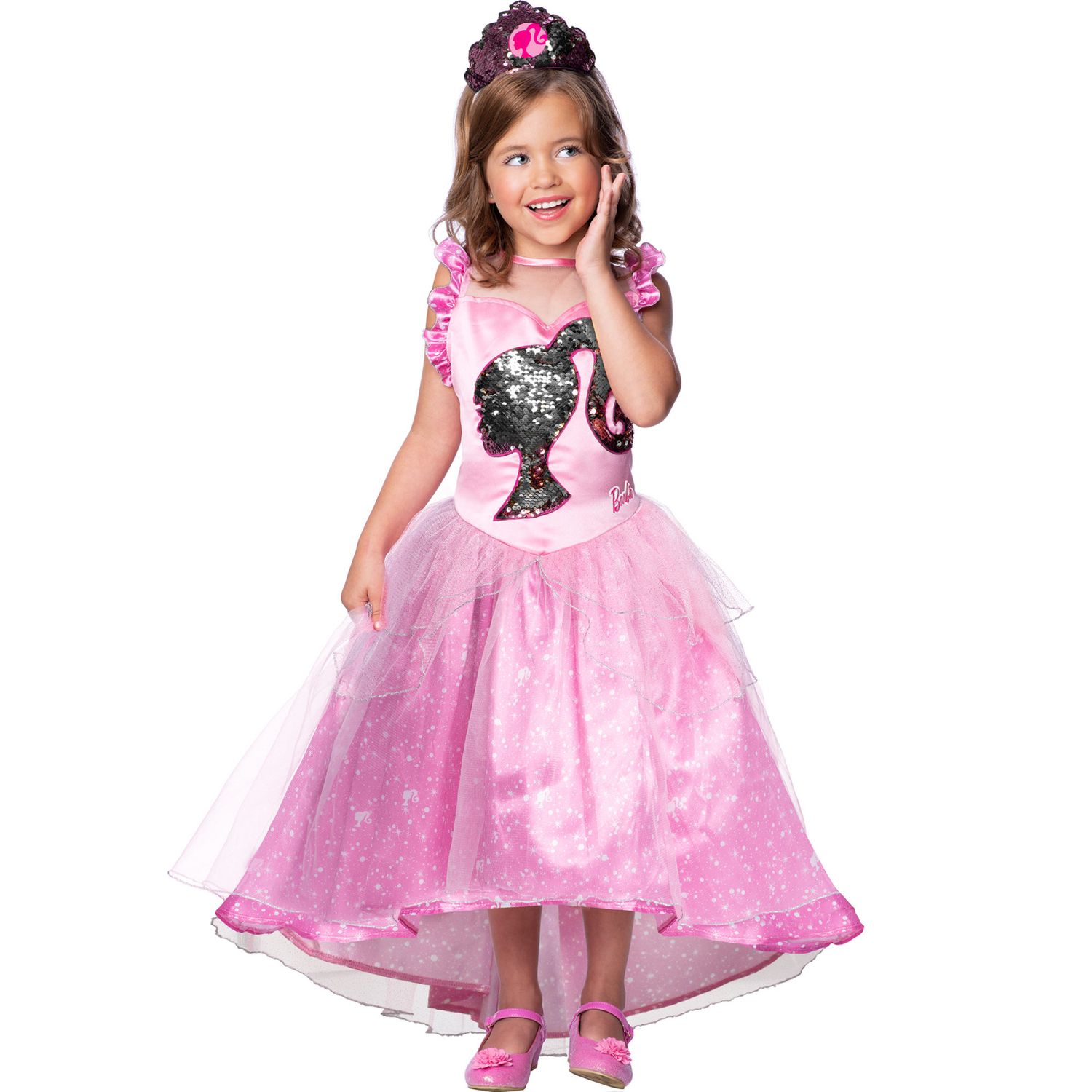 Costum printesa Barbie - SEQUIN PRINCESS pentru fete 116 cm 5-6 ani fotografia produsului