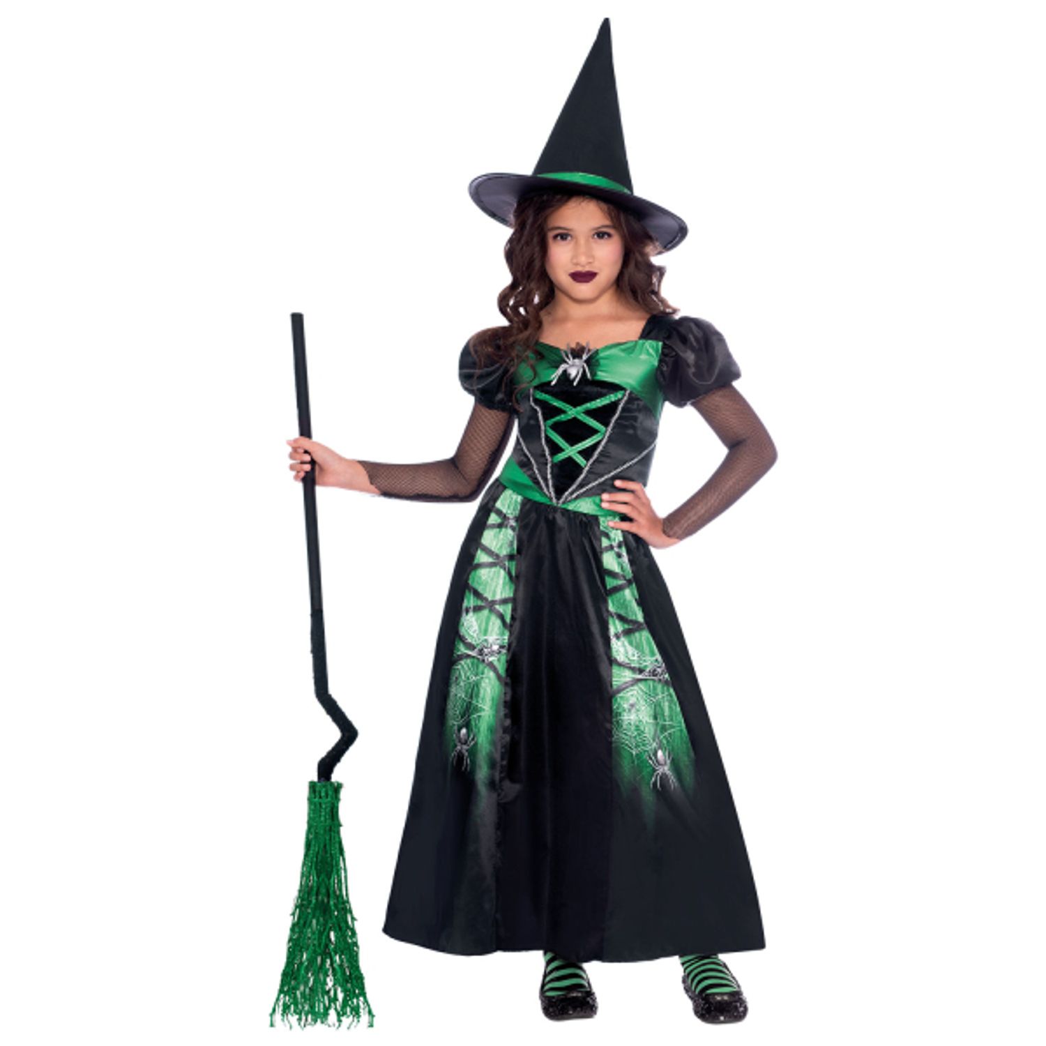 Costum vrajitoare Spider-Witch pentru fete 4-6 ani 110 cm fotografia produsului