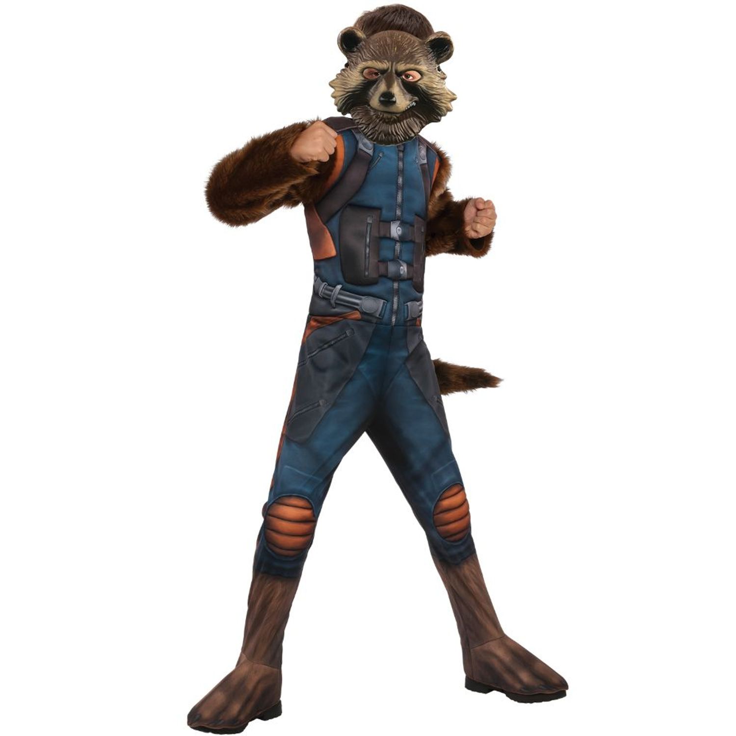 Costum lup Rocket Raccoon pentru baieti cu blana 8-10 ani 140-160 cm fotografia produsului