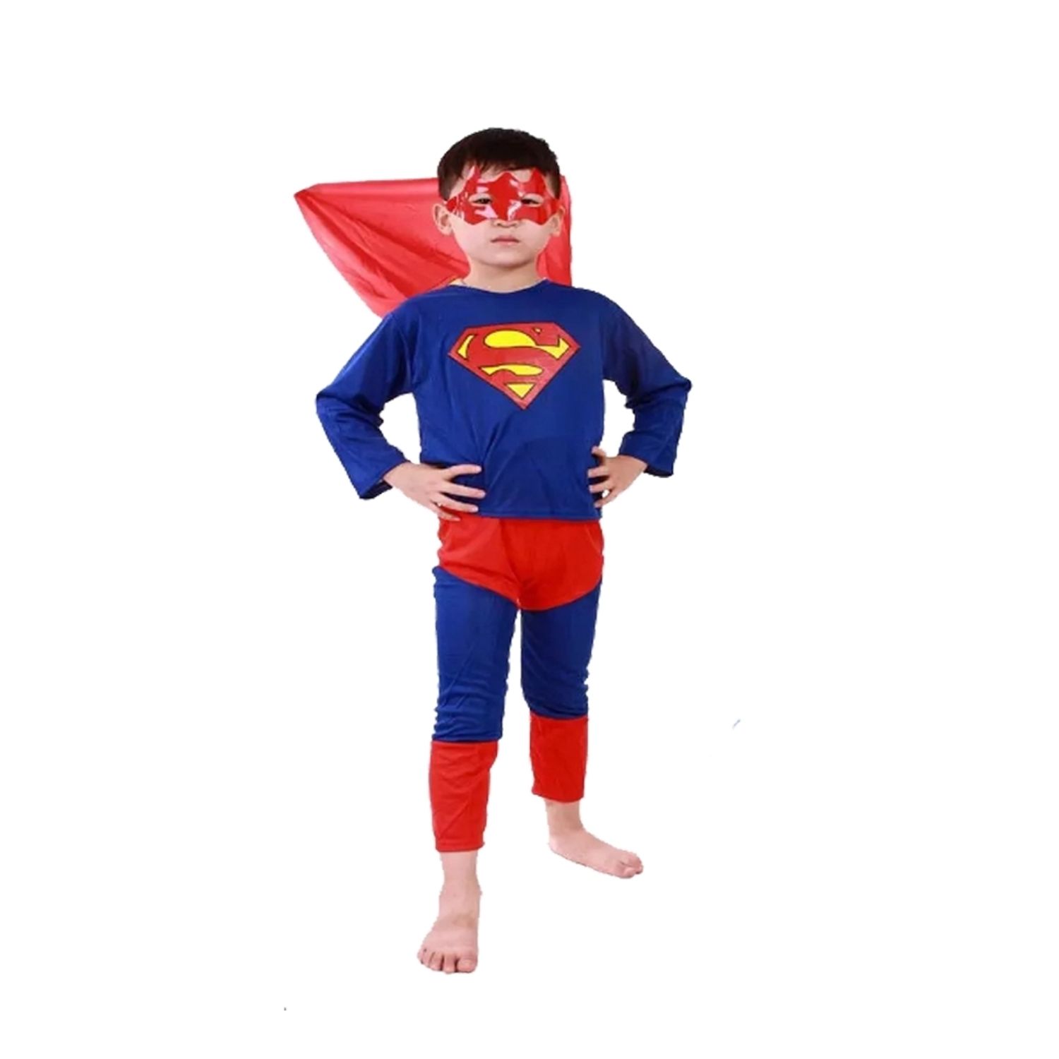 Costum Superman pentru copii, albastru 7-9 ani 130-140 cm fotografia produsului