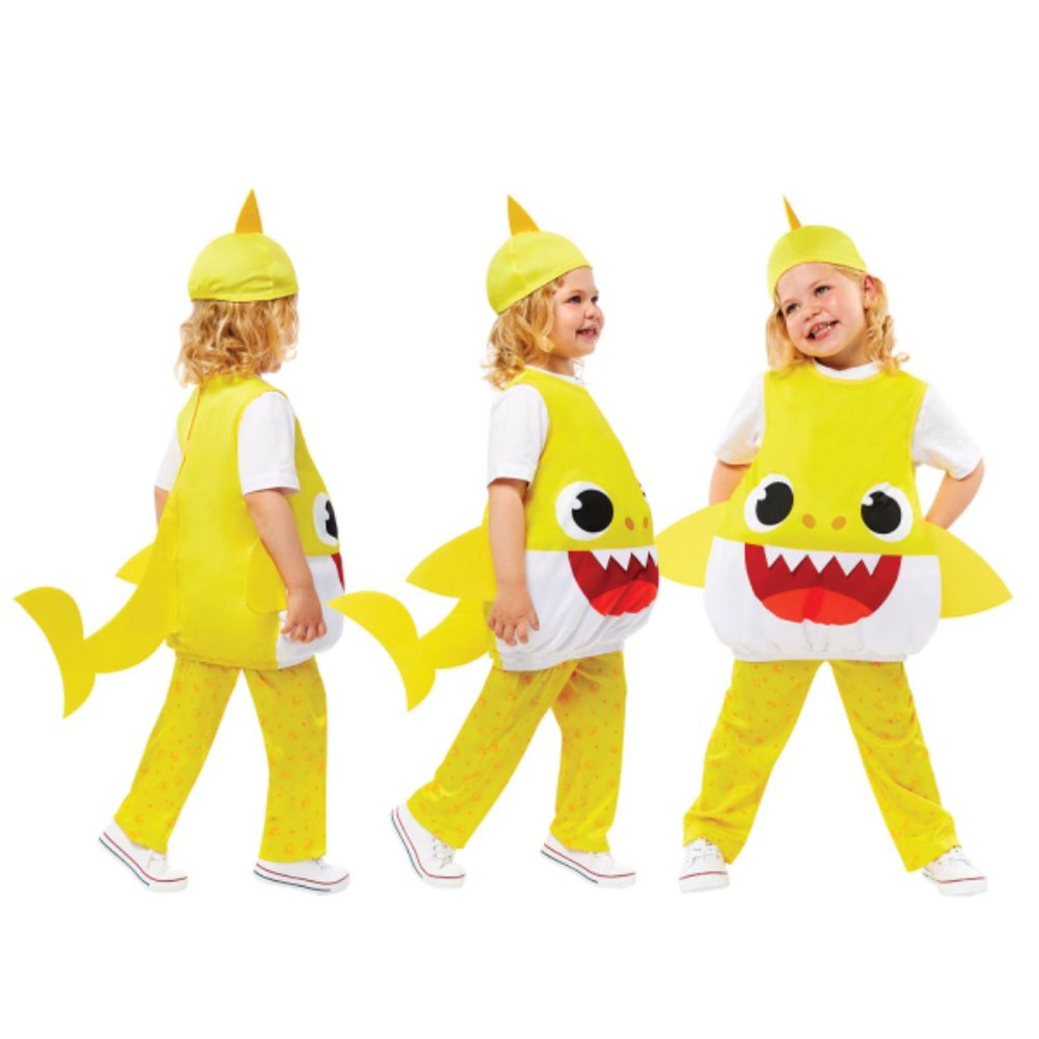 Costum Baby Shark pentru copii, galben 1-2 ani 92 cm fotografia produsului View 4 L
