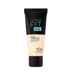 Fond de ten, Maybelline, FIt Me Matte Poreless, 104 Soft Ivory, 30 ml fotografia produsului