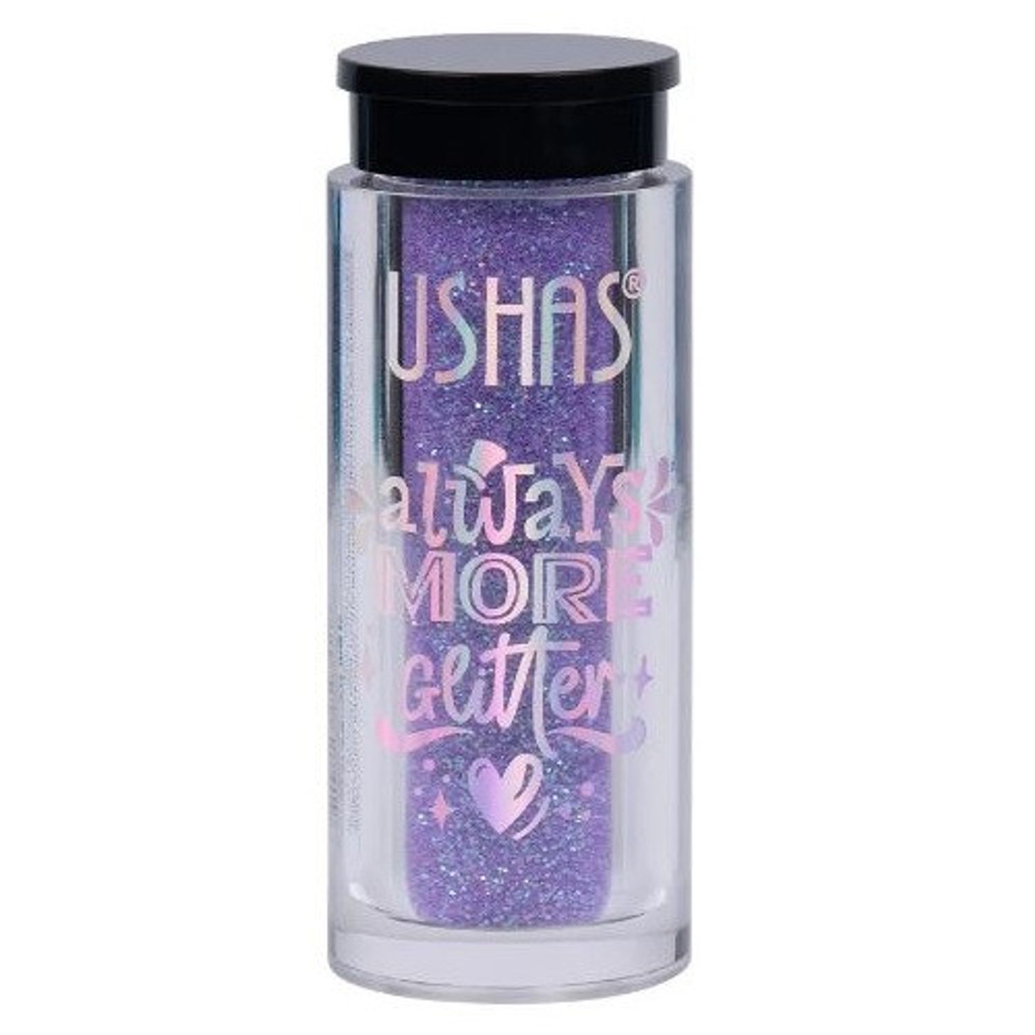 Fard de ochi Glitter pulbere, Ushas, Always More Glitter, Mov, 04 fotografia produsului View 2 L
