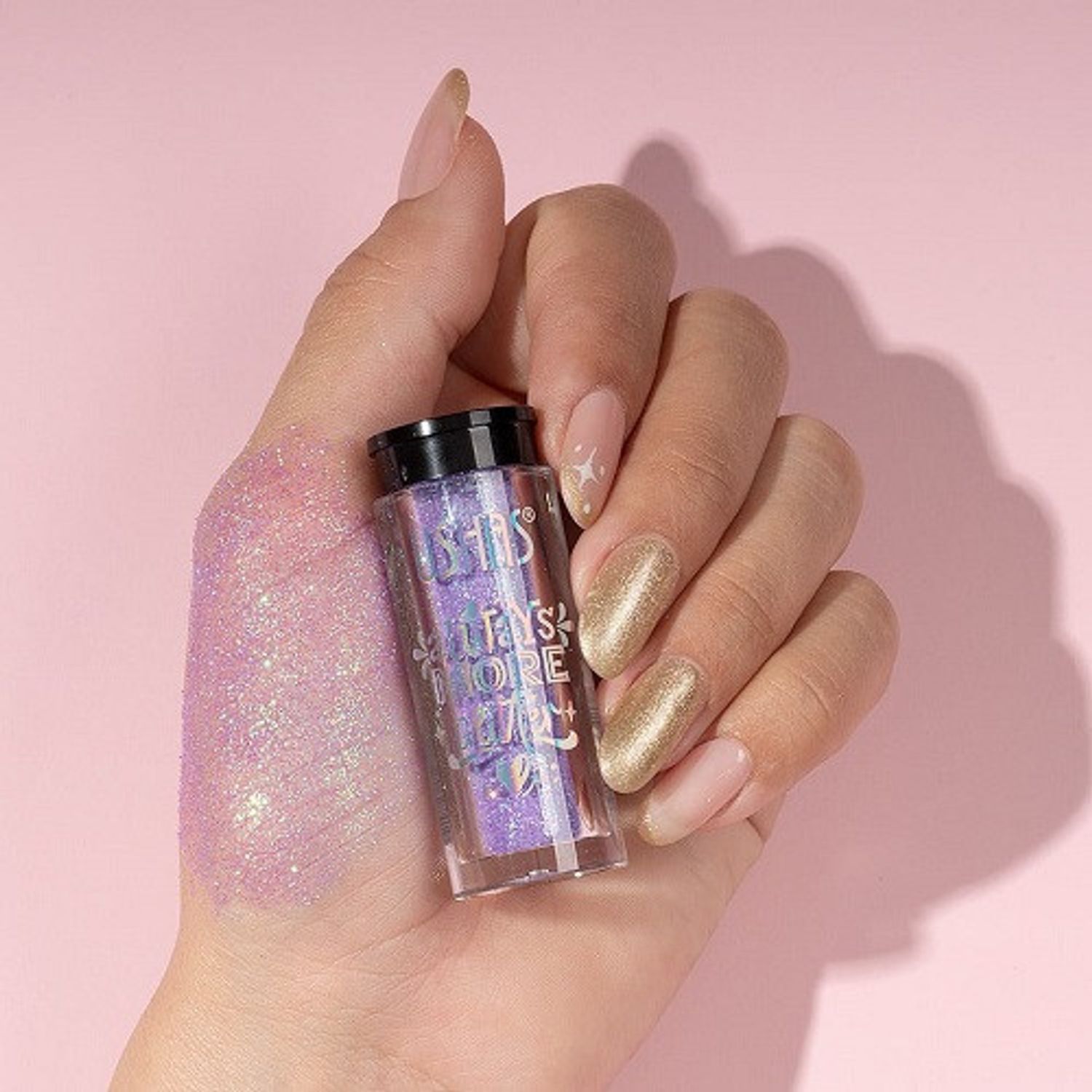 Fard de ochi Glitter pulbere, Ushas, Always More Glitter, Mov, 04 fotografia produsului