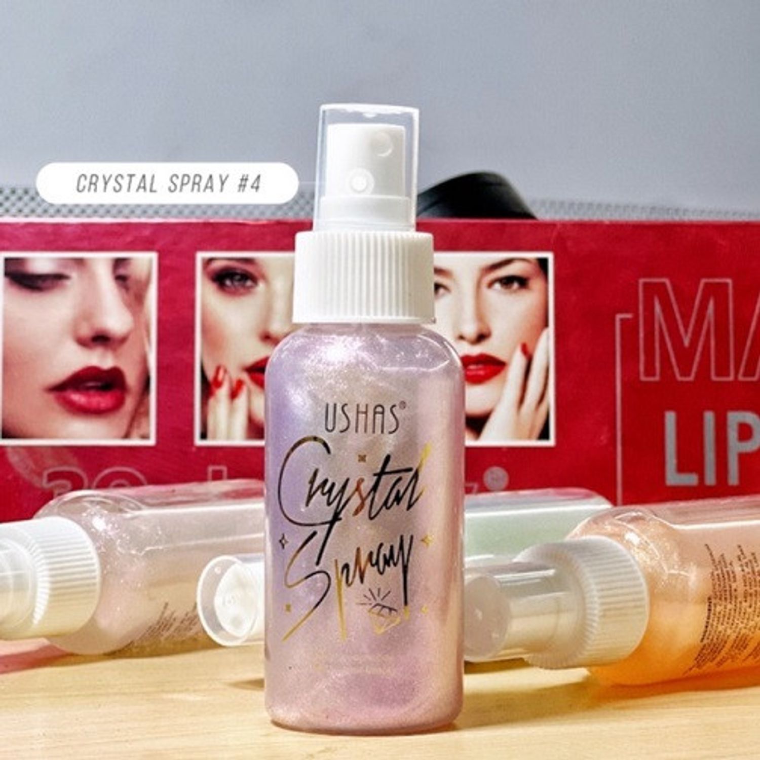 Spray iluminator de corp, Ushas, Crystal, 04, 80 ml fotografia produsului View 2 L