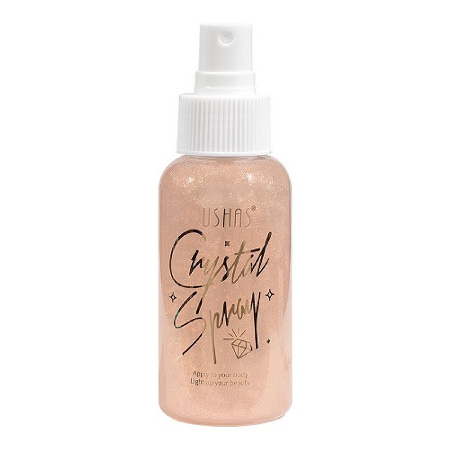 Spray iluminator de corp, Ushas, Crystal, 02, 80 ml fotografia produsului