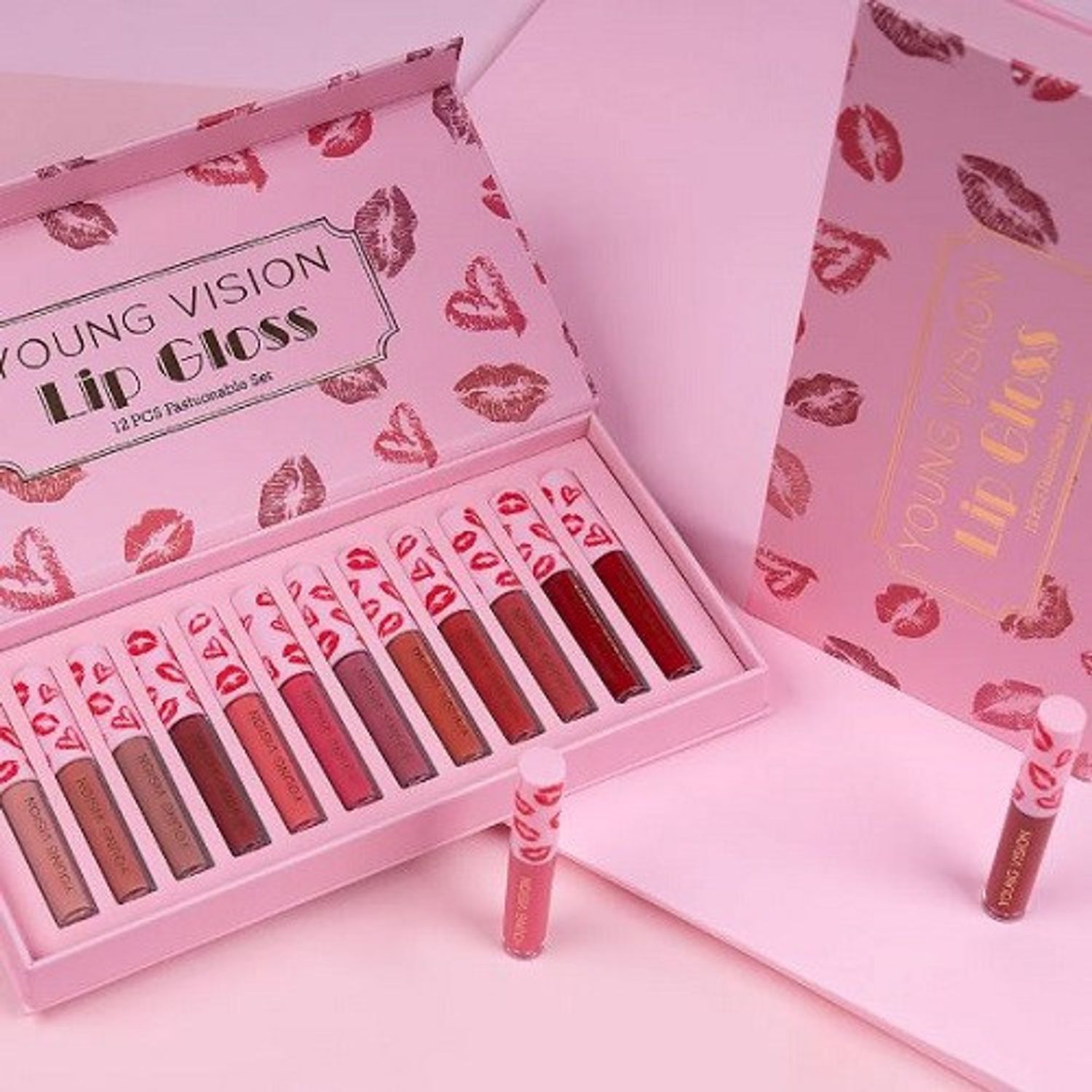 Set 12 rujuri de buze, Young Vision, Lip Gloss Fashionable fotografia produsului View 3 L